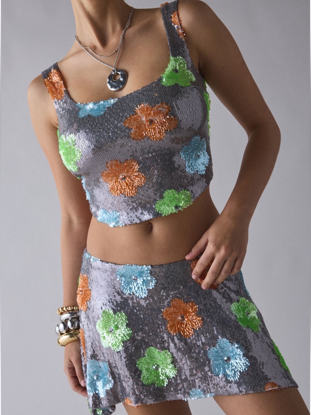 NWT 2-Piece Sequin Skirt Set